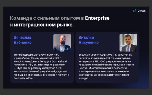 Ищем инвестора / инвестиционного партнера в технологический B2B-проект Cortex